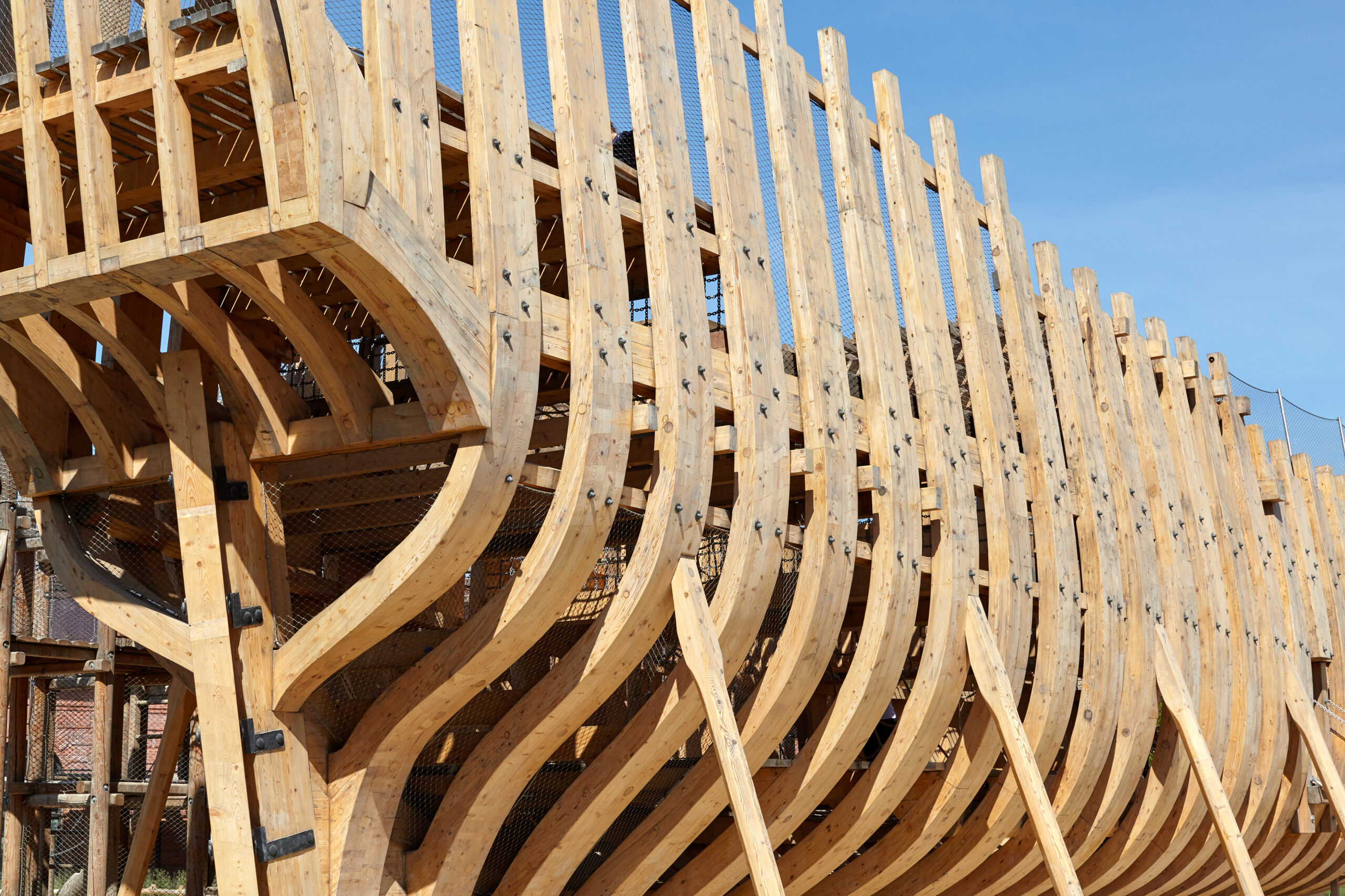 Wooden,Frame,Of,Medieval,Sailing,Ship,Nautical,Vessel.